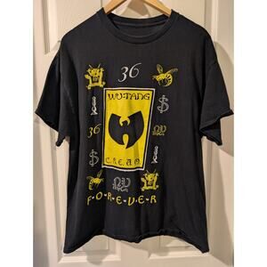 Wu Tang Clan Vintage Jet Black Tee NEW YORK LEGENDS 36 Chambers Forever Men's S
